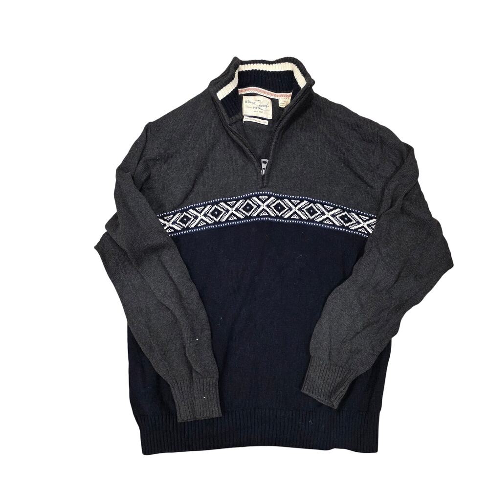 Weatherproof Vintage 1/4 zip Pullover Sweater,‎ feat a Fair Isle design sz XL